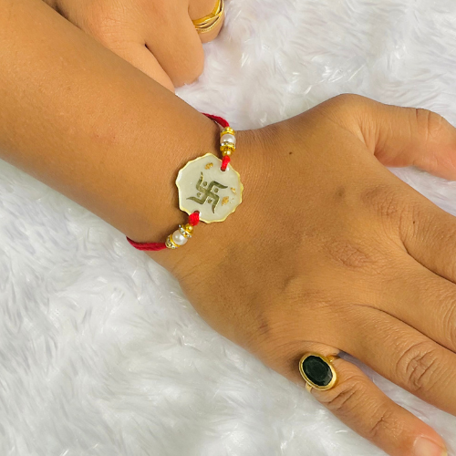 Viti Resin Swastik Rakhi