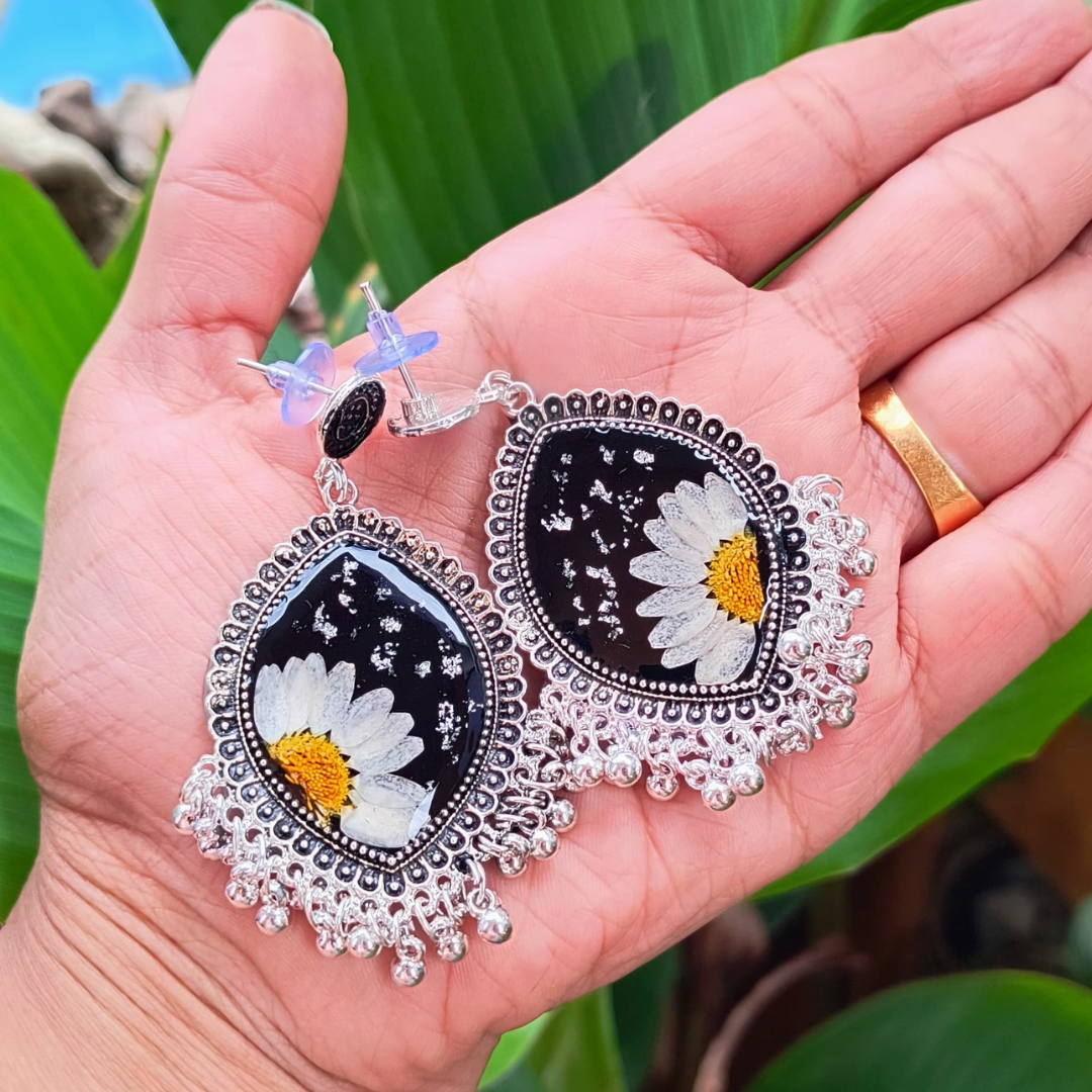 Black Jhumka Earrings
