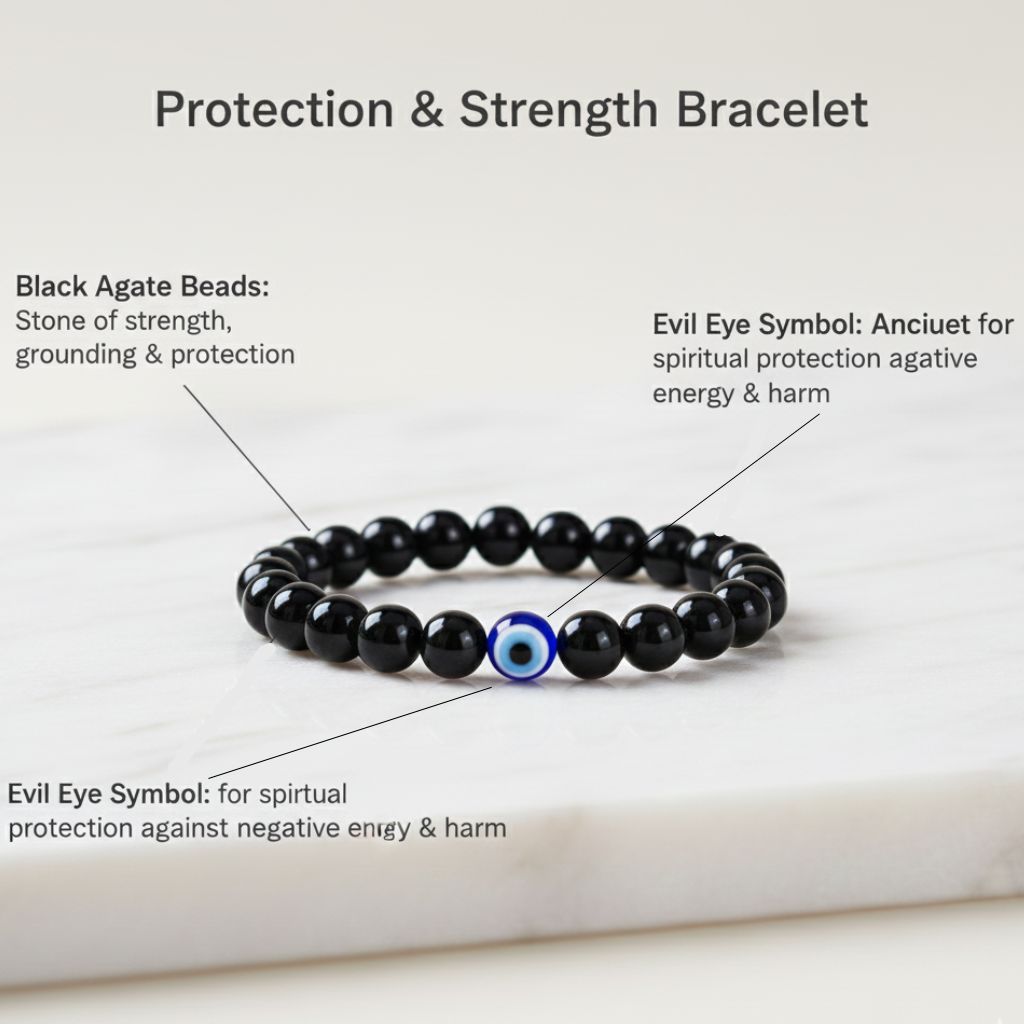 Evil Eye Bracelet with Black Obsidian - Image 3