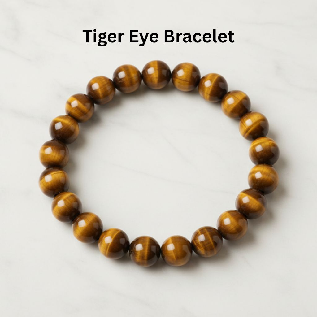 Tiger eye crystal bracelet for confidence courage and protection