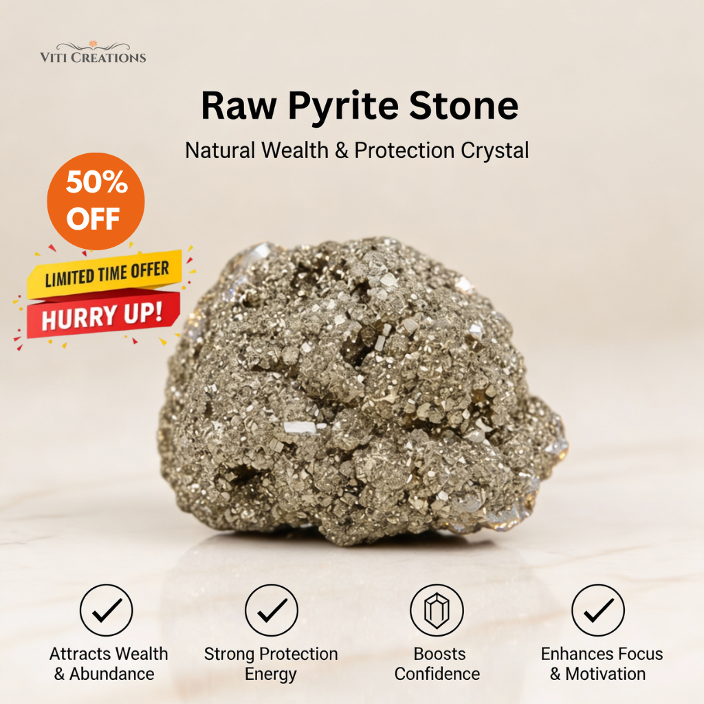 Natural raw pyrite stone for attracting wealth and positive energy
