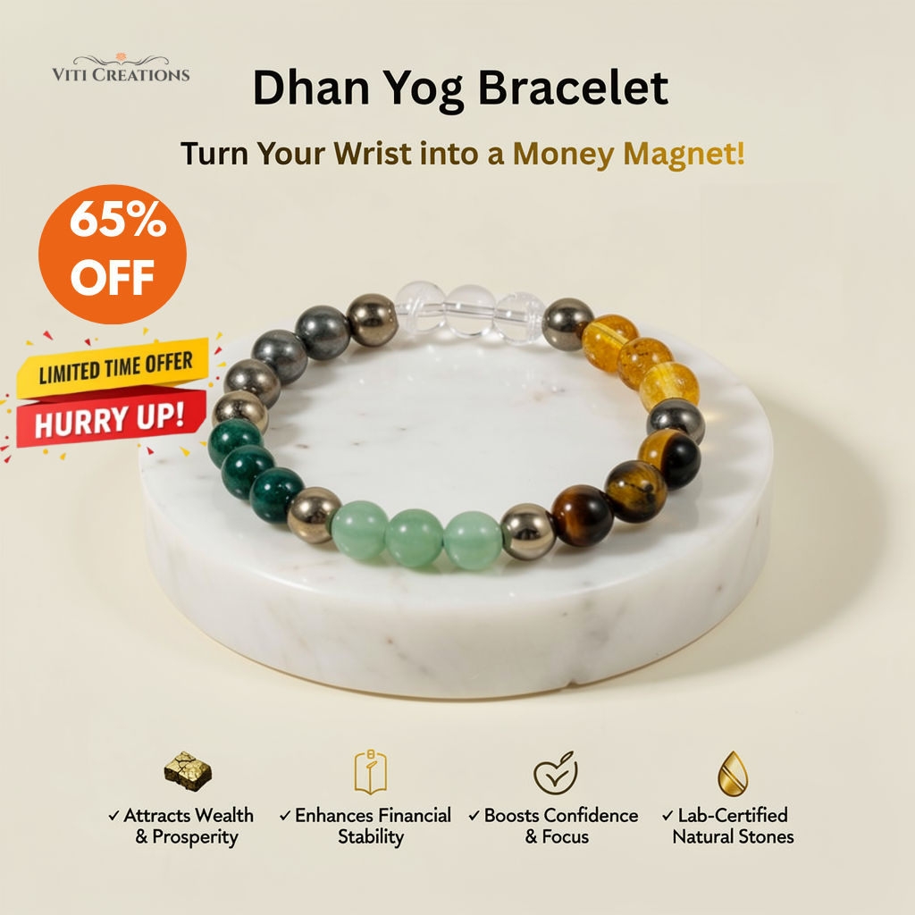 Dhan Yog Bracelet with natural gemstones to attract wealth and success